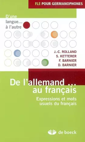 Couverture du produit · De l'allemand au français: Expressions et mots usuels du français (2007)