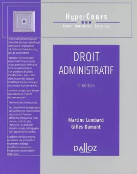 Couverture du produit · Droit administratif
