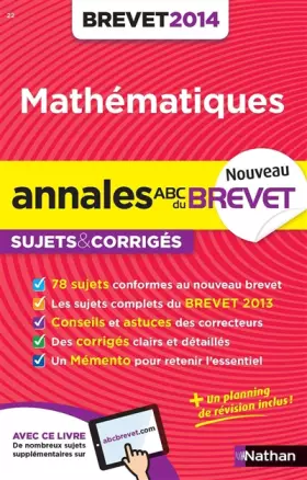 Couverture du produit · ANNALES BREVET 2014 MATHS