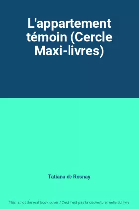 Couverture du produit · L'appartement témoin (Cercle Maxi-livres)