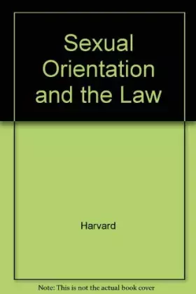 Couverture du produit · Sexual Orientation and the Law