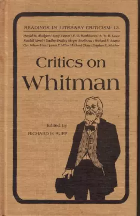 Couverture du produit · Critics on Whitman,