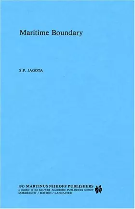 Couverture du produit · Maritime Boundary