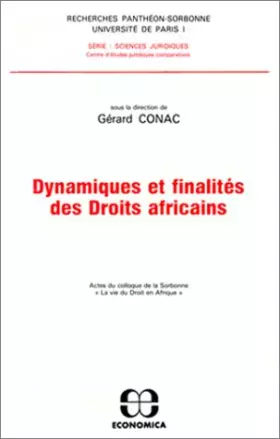 Couverture du produit · Dynamiques et finalités des droits africains