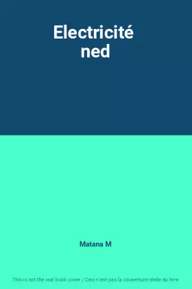 Couverture du produit · Electricité  ned