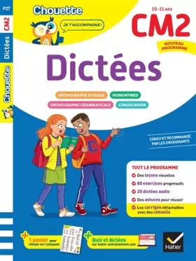 Couverture du produit · Dictées CM2 - Cahier de soutien nouveau programme: Leçons et exercices corrigés