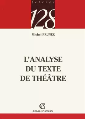 Couverture du produit · L'analyse du texte de théâtre