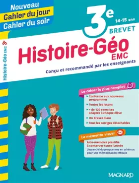 Couverture du produit · Histoire-Géographie-EMC 3e - Cahier du jour Cahier du soir