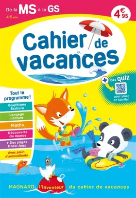 Couverture du produit · Cahier de vacances 2025, de la MS vers la GS 4-5 ans: Magnard, l’inventeur du cahier de vacances
