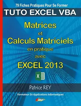 Couverture du produit · Matrices et calculs matriciels avec excel 2013