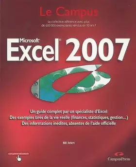 Couverture du produit · EXCEL 2007