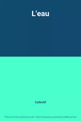 Couverture du produit · L'eau