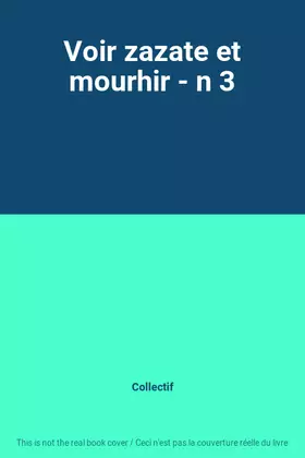 Couverture du produit · Voir zazate et mourhir - n 3