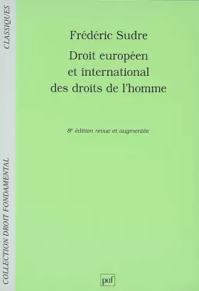 Couverture du produit · Droit européen et international des droits de l'homme