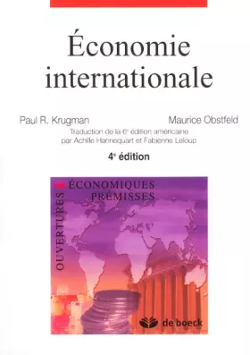 Couverture du produit · Economie internationale