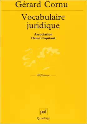 Couverture du produit · Vocabulaire juridique