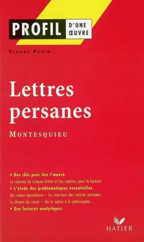 Couverture du produit · Lettres persanes de Montesquieu