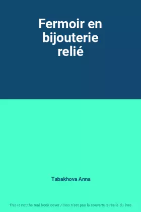 Couverture du produit · Fermoir en bijouterie relié