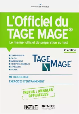 Couverture du produit · L'Officiel du TAGE MAGE 2e édition