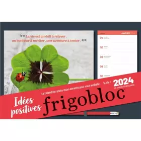 Couverture du produit · Frigobloc photos Pensées positives 2024 (de janv. à déc. 2024)