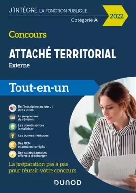 Couverture du produit · Concours Attaché territorial externe 2022 - Tout-en-un: Tout-en-un (2022)