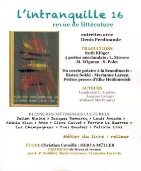 Couverture du produit · L’intranquille n° 16: revue de littérature