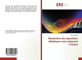 Couverture du produit · Résolution des équations elliptiques avec exposant critique
