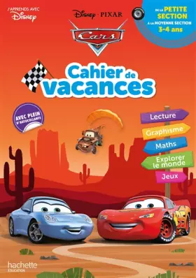 Couverture du produit · Disney - Cars - De la Petite à la Moyenne section - Cahier de vacances 2025