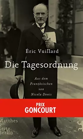 Couverture du produit · Die Tagesordnung: Ausgezeichnet 2017 mit dem Prix Goncourt