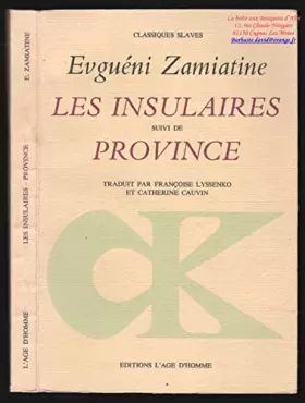 Couverture du produit · Les Insulaires suivi de Province / Classiques Slaves / Littérature Russe /