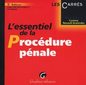 Couverture du produit · L'essentiel de la procédure pénale