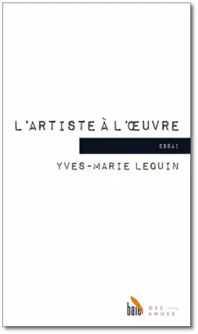 Couverture du produit · L'artiste à l'oeuvre: La poétique d'Aristote