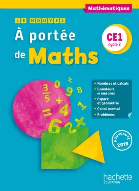 Couverture du produit · Le Nouvel A portée de maths CE1 - Livre élève - Ed. 2018