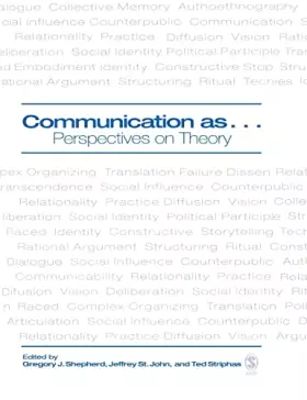 Couverture du produit · Communication as ...: Perspectives on Theory
