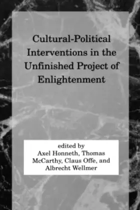 Couverture du produit · Cultural-Political Interventions in the Unfinished Project of Enlightenment (Studies in Contemporary German Social Thought)