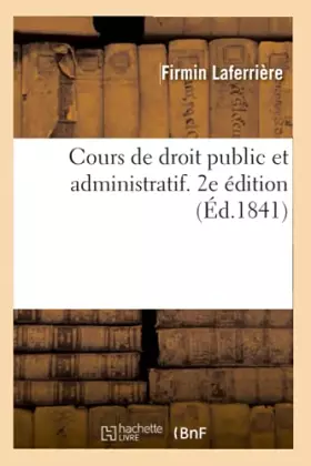 Couverture du produit · Cours de droit public et administratif. 2e édition