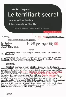 Couverture du produit · Le terrifiant secret: La «solution finale» et l'information étouffée
