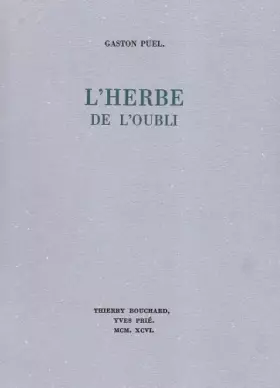 Couverture du produit · L'herbe de l'oubli