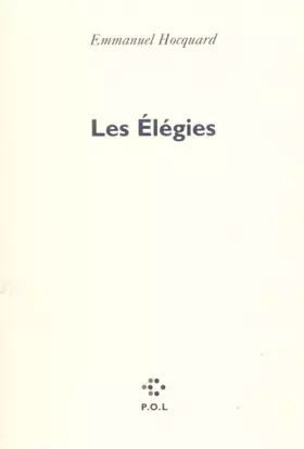 Couverture du produit · Les Élégies