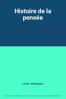 Couverture du produit · Histoire de la pensée