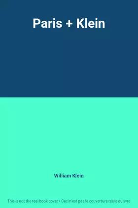 Couverture du produit · Paris + Klein