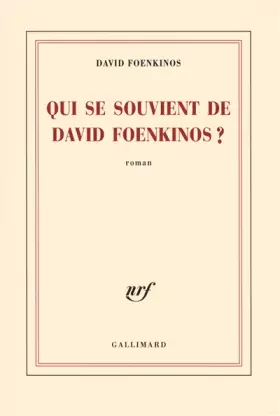Couverture du produit · Qui se souvient de David Foenkinos ?