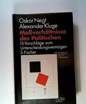Couverture du produit · Maßverhältnisse des Politischen. 15 Vorschläge zum Unterscheidungsvermögen