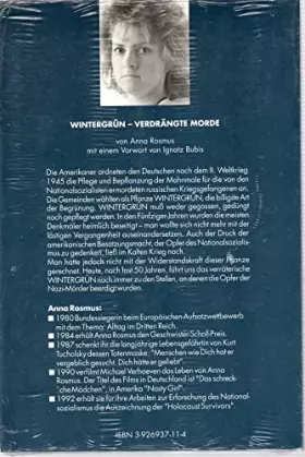 Couverture du produit · Wintergrün: Verdrängte Morde. Vorw. v. Ignatz Bubis