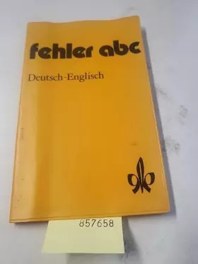Couverture du produit · Fehler- ABC Deutsch- Englisch