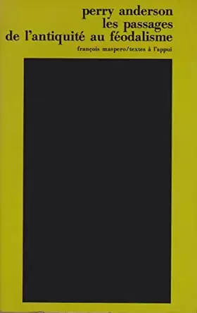 Couverture du produit · Les passages de l'antiquité au féodalisme