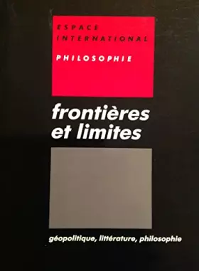 Couverture du produit · Frontieres et limites séminaire