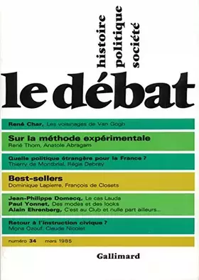 Couverture du produit · Le Débat, numéro 34, mars 1985