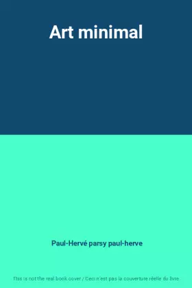 Couverture du produit · Art minimal