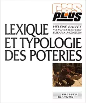 Couverture du produit · Lexique et typologie des poteries